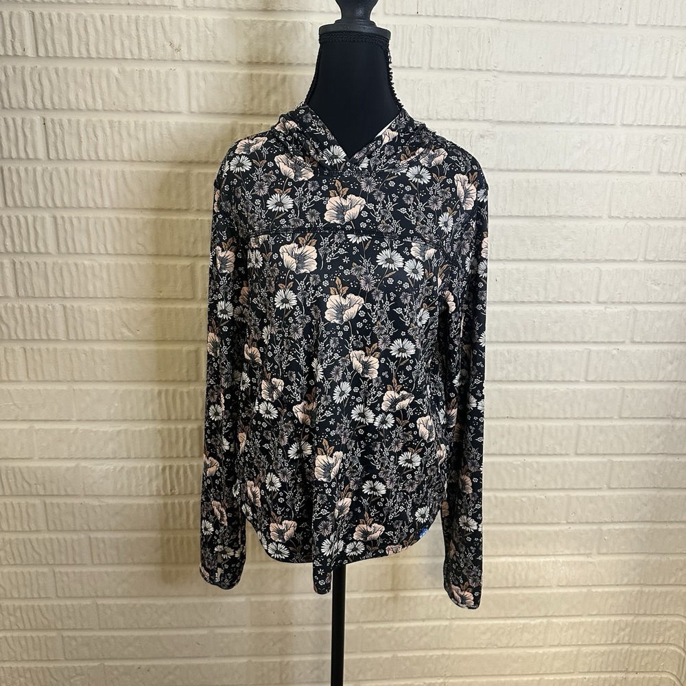 Kauv Sunshade Hoodie Quiet Wildflowers Sz M Lightweight Outdoors Gorpcore Floral